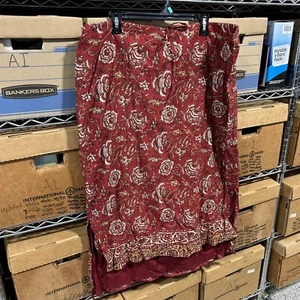 Falda Venezia Naranja Floral 100% Algodón Nueva con Etiquetas - Talla 22. Caja 11d - Imagen 1 de 7