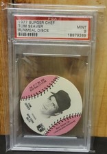 1977 BURGER CHEF FUNMEAL DISCS TOM SEAVER #5C8 BASEBALL CARD PSA 9