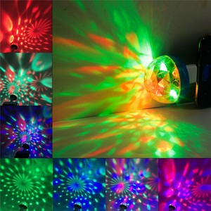 2pcs USB LED Disco Stage Light Portable  Party Magic Ball Colorful Light