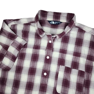 Camisa The North Face Top Mujer Mediana Cuadros Búfalo Púrpura Abotonada - Imagen 1 de 6