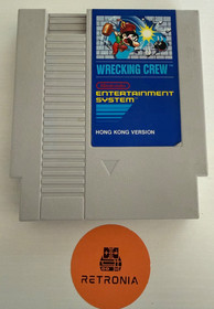 Wrecking Crew Nintendo Nes Game Cart 5 Screw Hong Kong Version NTSC Tested