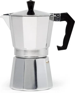Primula Classic Macchina da Caffè Espresso con Piano Cottura, Moka Caffettiera 6 Tazze, Argento - Foto 1 di 10