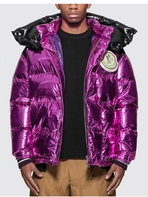 Moncler x Palm Angels Puffer Jacket Pink / Purple Limited Edition - Image 1 of 4