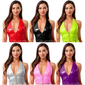 Mujeres Chaleco Estilo Callejero Sin Espalda Top Noche Camiseta Moderno Bralette Moda - Imagen 1 de 84