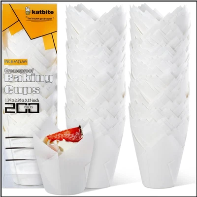 Tulpen-Muffinförmchen | 200 Stück | Backofensicher - Bild 1 von 4