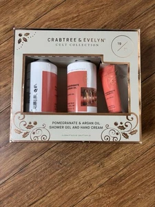 Crabtree & Evelyn Pomegranate & Argan Oil Shower Gel Hand Cream Gift Set NEW - Picture 1 of 4