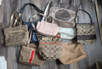 Paquete de revendedor lote de 10 bolsos de mano COACH lote Y2K auténtico reventa 10X Foto 1 de 4