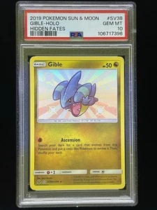 Pokémon Sun & Moon Hidden Fates Shiny Vault SV38 2019 Gible Holo PSA 10 gemas - Imagen 1 de 2
