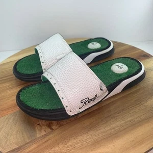 Sandales synthétiques Reef Golf Mulligan Slides homme taille 9 blanc/vert - Photo 1/15