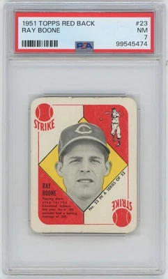 1951 Topps Red Back 23 Boone PSA 7 709789  - Image 1 of 2