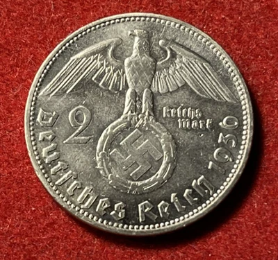 Moneda de plata Alemania 2 Reichsmark 1936 D mejor fecha KM#93 T8405 Foto 1 de 2