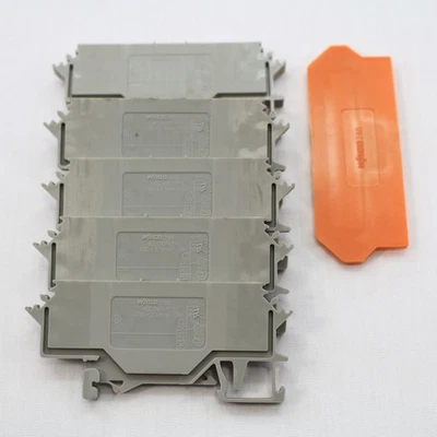 5 Wago Din Rail Mount Terminal Blocks 4-Position 28-14AWG 24A Clamp 280-626 - Image 1 of 4