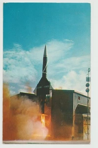 BOMARC Interceptor MISSILE BLAST OFF Cape Canaveral  FL Florida Postcard 1961 - Picture 1 of 2