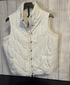 Chaleco acolchado para mujer Daisy Fuentes blanco marfil - talla 1X - Imagen 1 de 5