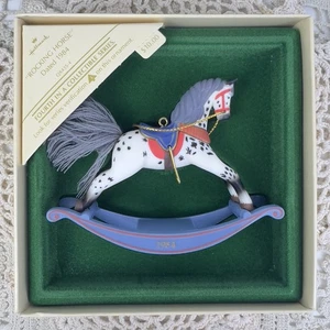 Hallmark Rocking Horse Ornament 1984 #4 en serie Appaloosa de colección - Imagen 1 de 12