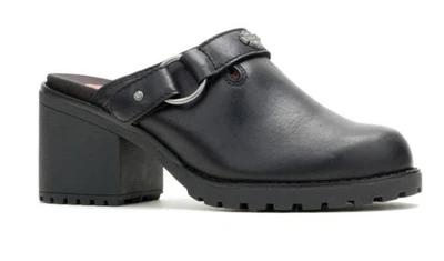 Harley Davidson Women's Kitty 2.75" Fashion Mules Black D84841 - Image 1 of 4