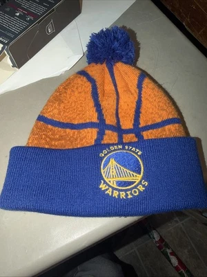 Детская синяя баскетбольная кепка с манжетами GOLD STATE WARS NBA - Изображение 1 из 3