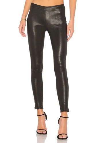 Pantalones leggings ajustados de cuero de cordero negro marca J para mujer talla XS Foto 1 de 1
