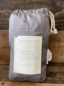 King 500 Supima Satin Kissenbezug Set dunkelgrau - Casaluna - Bild 1 von 7