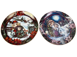 2 JODY BERGSMA Christmas Series Collector Plates - Picture 1 of 4