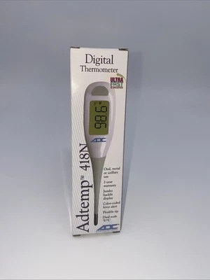 Nuevo Termómetro Digital Oral y Rectal Adtemp 418N Punta Flexible LCD 8 Segundos Lectura Foto 1 de 4