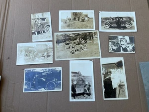 Lot of 16 Original Antique Photos, 8 With Cars in Picture  LOOK! - Picture 1 of 2