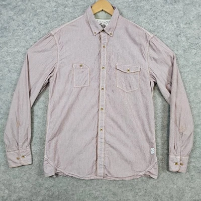 FCUK Mens Size M Button Down Shirt Striped Long Sleeve Casual Workwear Contrast - Image 1 of 4