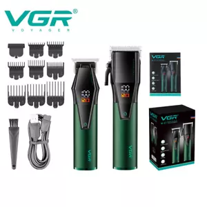 VGR Profi Haarschneidemaschine LCD Herren Haarschneider und Trimmer Kit Barbier - Bild 1 von 16