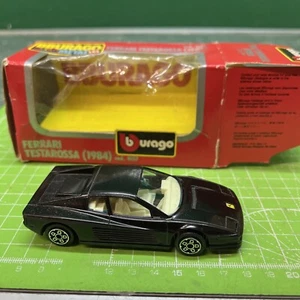 Ferrari Testarossa Burago 1/43 Scale (1984) - Black - cod.4157 - Boxed - Picture 1 of 15