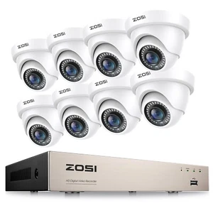 ZOSI 8CH HD Camera 1080P TVI DVR Video Home Outdoor CCTV Security System 3000TVL - Picture 1 of 14