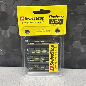 SwissStop Flash Pro Black Prince Carbon Rim Brake Pads 4-Pads Fits Shimano/SRAM - Picture 1 of 2
