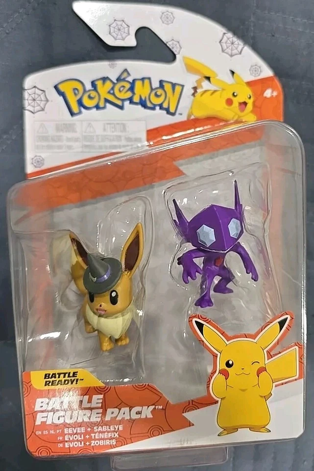 Jazwares Pokemon Bruja EEVEE & SABLEYE Halloween Figuras Batalla Pack Nintendo Foto 1 de 1