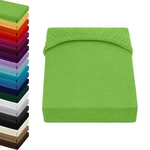 JERSEY Spannbettlaken Spannbetttuch 100% Baumwolle Bettlaken Betttuch Laken - Bild 1 von 61