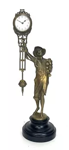 Reloj oscilante figura niño cebolla latón estilo alemán - Imagen 1 de 6