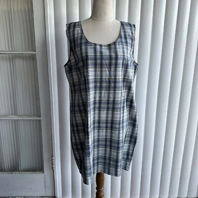 Mini Vestido Backstage Para Mujer M Azul Cuadros Tartán Sin Mangas Ajustado Corto De Colección Foto 1 de 4