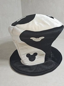Walt Disney World Adulto Mickey Mouse Negro Blanco 9 pulgadas Alto Sombrero Juegos con disfraces Usado - Imagen 1 de 9