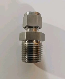 Swagelok Fitting 316 Stainless Steel 3/8" Tubing X 1/8 Tubing ID 3/4" OD NPT - Picture 1 of 6
