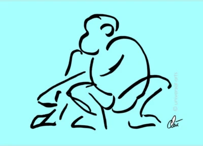 JACQUELINE DITT - Affe -.Mini  ACEO ltd.Druck Grafik Miniatur ger.signiert - Bild 1 von 3