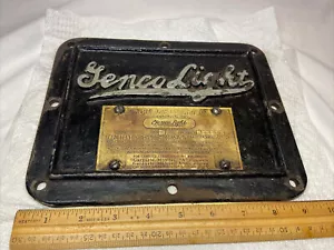 Genco Light Plant General Gas Elect Id Tag Gargoyle Mobiloil Hit Miss Hanover PA - Picture 1 of 11