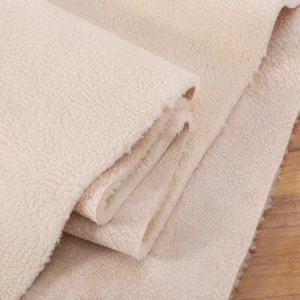 Faux Lamb Wool Sherpa Teddy Fleeced Thicken Suede Fabric Warm DIY Clothing 50CM - Picture 1 of 32