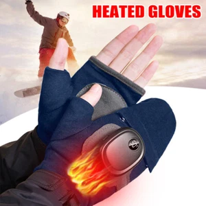  Elektrische Beheizbare Handschuhe Wärmer Handschuhe mit Akku 3 Heizstufen - Picture 1 of 16