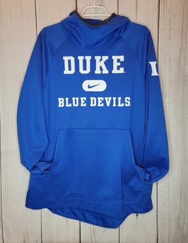 Nike Dri-Fit Duke Blue Devils Pullover Hoodie Kangaroo Pocket Men's Size Large Cover