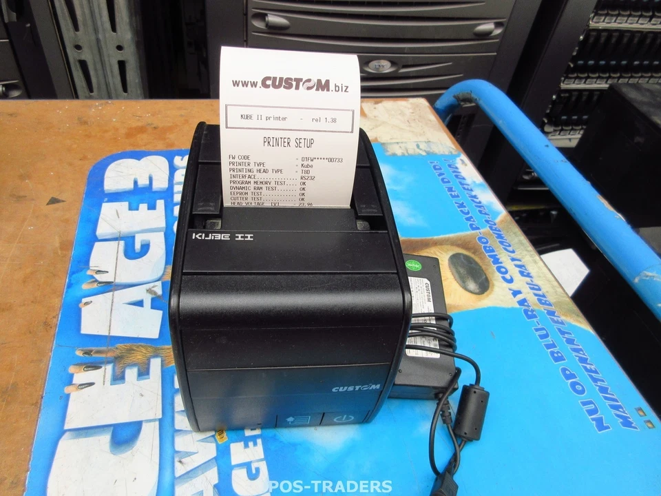 CUSTOM KUBE II Thermal POS Ticket Printer USB SERIAL Cutter INCL PSU - TESTED OK - Bild 1 von 4