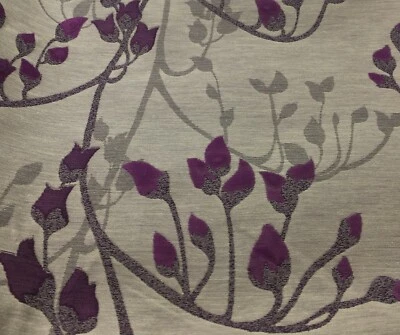Willow Dewbury, Purple Leaf, SMD/ILIV Curtain Fabric Material 151 cm width