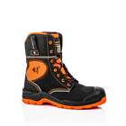 BuckBootz BVIZ6 S3 Orange/Black High Vis Waterproof Safety High-Leg Lace Boot