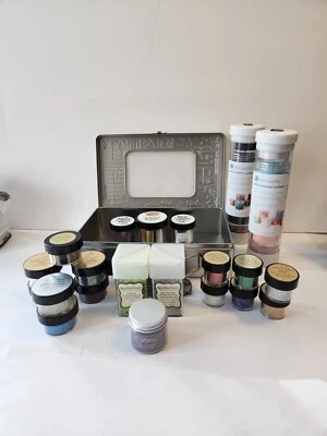 Lote de 27 frascos de brillo diferentes tamaños y colores 1 cepillo de brillo de socorro Foto 1 de 4