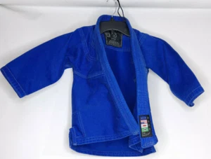 KO PMG Youth Top Long Sleeve Solid Blue Open Front Size 14 Pre-Owned 100% Cotton - Picture 1 of 4