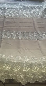 Pair VINTAGE JC Penny JCP Home Sheer Lace Cool White 56" x 84" Panels Shari NEW - Picture 1 of 8