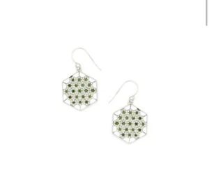 BRAND NEW 1.3CT TOURMALINE STERLING SILVER EARRINGS WITH COA - Picture 1 of 1