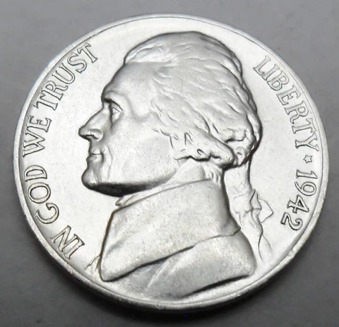 1942 P Jefferson Nickel  *35% SILVER*  *AG OR BETTER*  **FREE SHIPPING** Cover